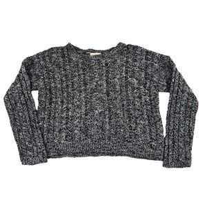 Denim & Supply Ralph Lauren Womens Cropped Sweater Long Sleeves Blue Size XL